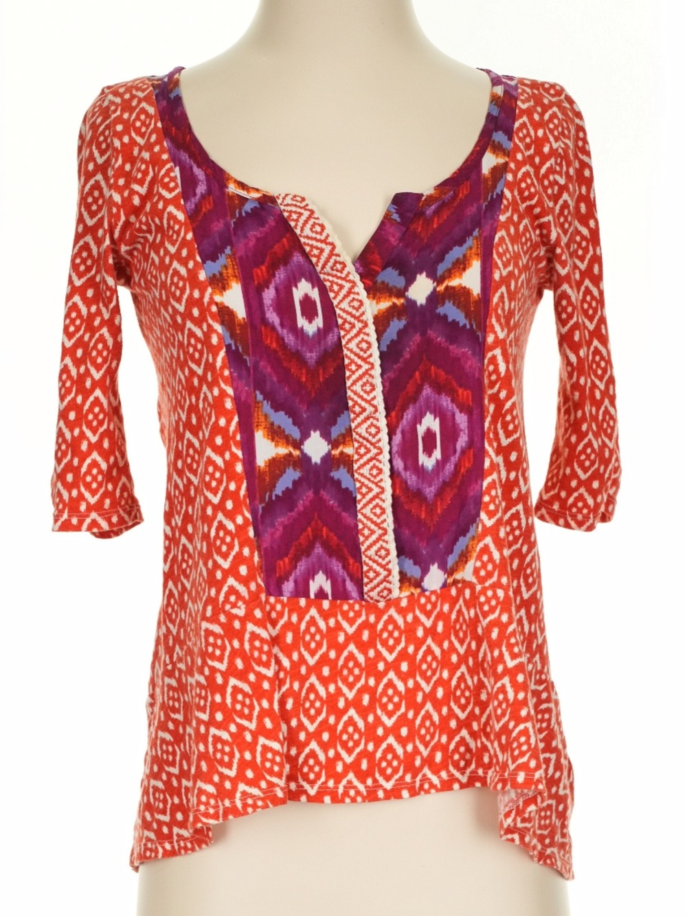 Anthropologie Akemi & Kin NWT Ikat Print Boho Top 100% Cotton Size S